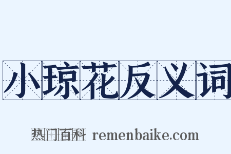 小琼花反义词是什么意思的图片